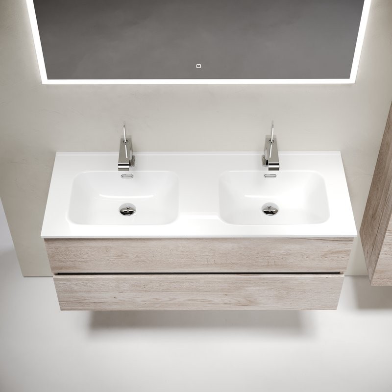 Мебель для ванной комнаты Sancos Urban 120 см двойная, дуб галифакс натуральный