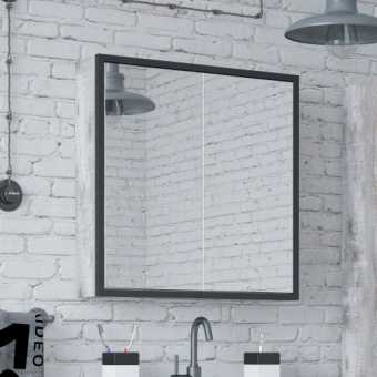 Зеркало-шкаф Corozo Айрон 70, черный, антик