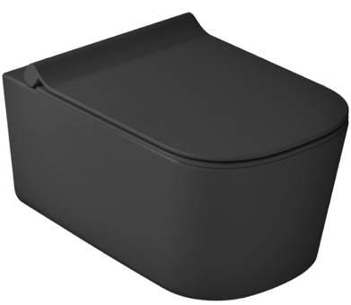 Унитаз подвесной Galassia Meg11 Pro 5486NEMT безободковый, с микролифтом, черный матовый