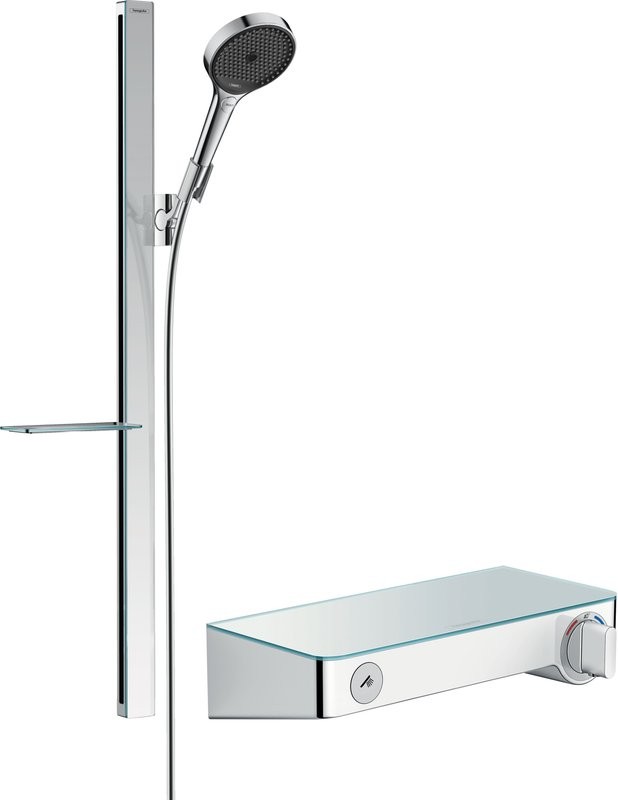 Термостатический смеситель Hansgrohe Ecostat Select 13171000 + Душевой гарнитур Hansgrohe Rainfinity 27671000
