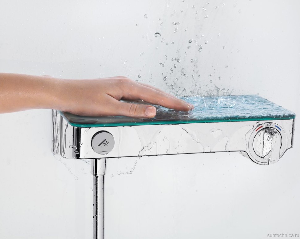 Термостатический смеситель Hansgrohe Ecostat Select 13171000 + Душевой гарнитур Hansgrohe Rainfinity 27671000