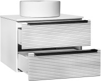 Мебель для ванной комнаты Runo Орлеан 70 белая матовая, белый глянец, раковина Sole 40