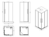 Душевая кабина Esbano Muse ESM-90CKR 99х99