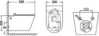 Умный унитаз подвесной Abber Bequem AC1106P импульсный смыв, с микролифтом