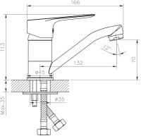 Смеситель для раковины Rossinka RS27 RS27-22
