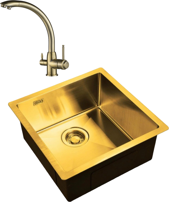 Комплект Мойка Zorg Light + Смеситель Steel Hummer SH 699 BRONZE бронза