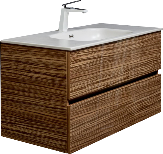 Тумба под раковину со столешницей Armadi Art Vallessi 100 зебрано