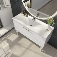 Тумба с раковиной Sanvit Эмми 3Д 120 белая