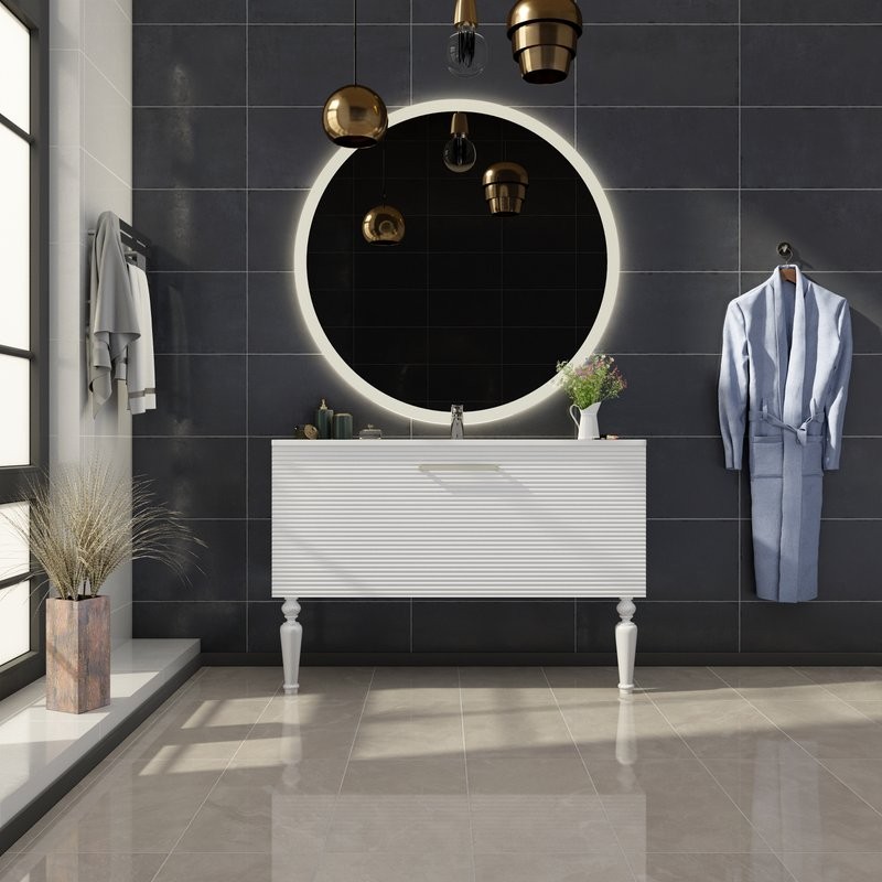 Тумба с раковиной Sanvit Эмми 3Д 120 белая