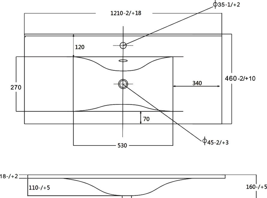Тумба с раковиной Sanvit Эмми 3Д 120 белая