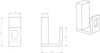 Крючок Boheme Q 10946-SGM shine gun metal Крючок Boheme Q 10946-SGM shine gun metal