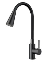 ESKO. Смеситель для кухни с гибким изливом, кран кухонный черный, гарантия 10 лет ESKO. Смеситель для кухни с гибким изливом, кран кухонный черный, гарантия 10 лет