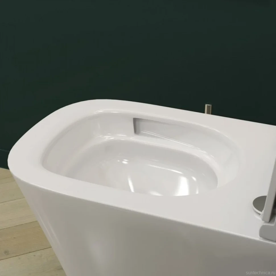 Унитаз подвесной Teymi Helmi Vortex T40303 с микрофлитом, безободковый, белый