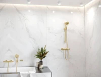Термостатический смеситель Hansgrohe Ecostat Comfort 13114990 для ванны с душем, полированное золото