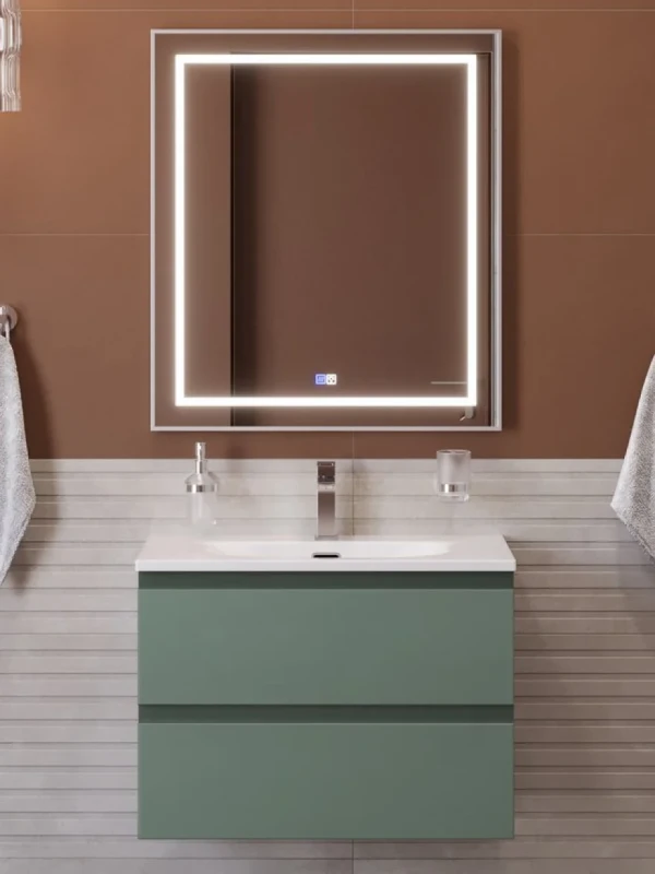 Мебель для ванной комнаты BelBagno Kraft 39 70 подвесная, матовая еловая, раковина bb-8099-3-70