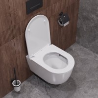 Унитаз подвесной Cezares Relax CZR-3806-53-TH-TOR/SC безободковый, белый