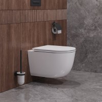 Унитаз подвесной Cezares Relax CZR-3806-53-TH-TOR/SC безободковый, белый