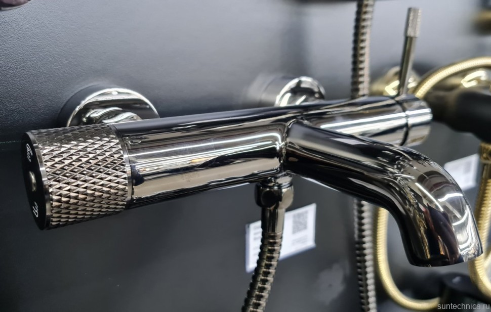 Смеситель для ванны с душем Boheme Uno 463-SGM shine gun metal