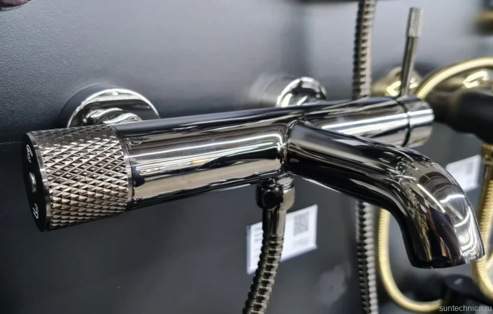 Смеситель для ванны с душем Boheme Uno 463-SGM shine gun metal