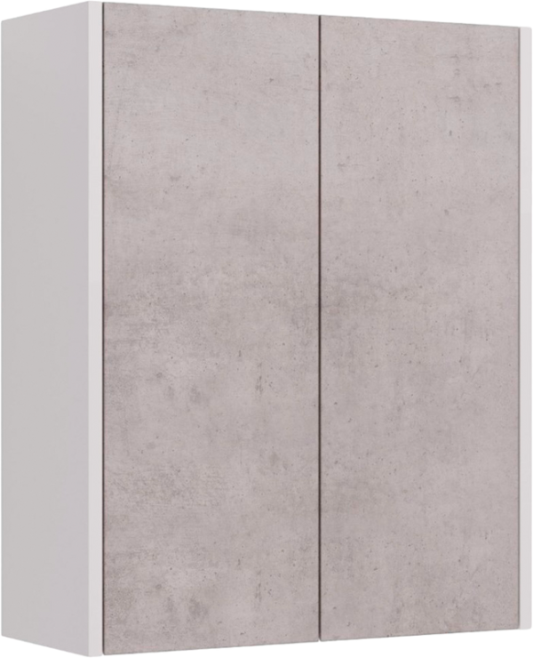 Шкаф Lemark Combi 60 бетон, белый глянцевый