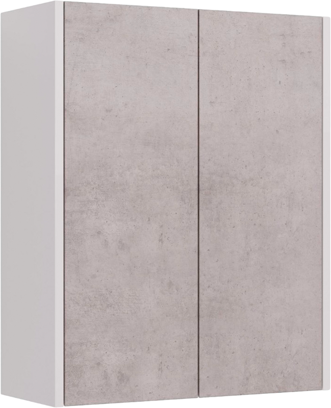 Шкаф Lemark Combi 60 бетон, белый глянцевый