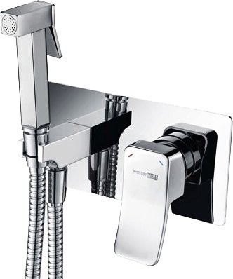 Гигиенический душ Wasserkraft Aller 10638 со смесителем, С ВНУТРЕННЕЙ ЧАСТЬЮ