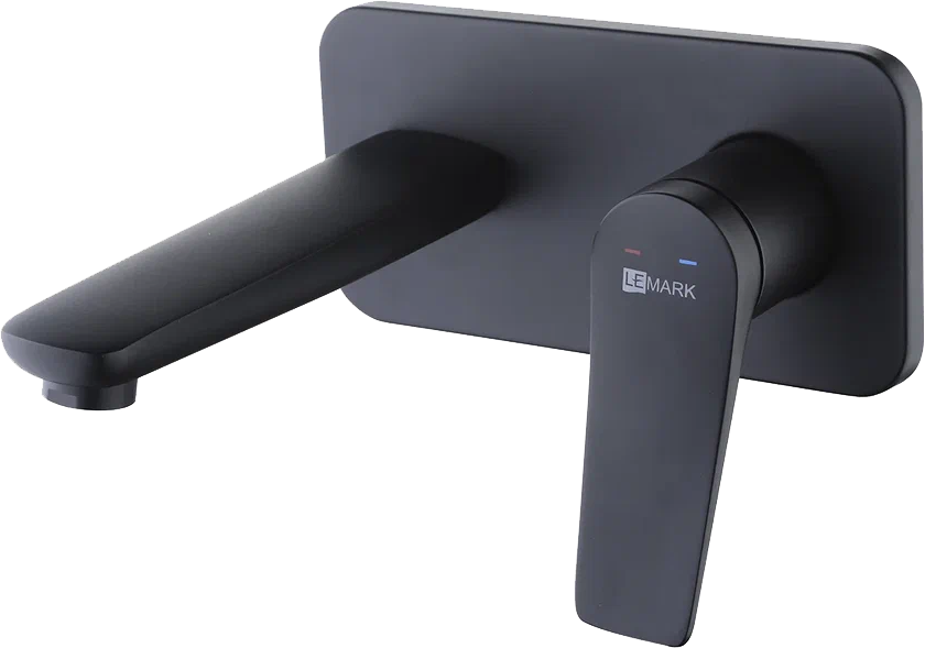 Смеситель для раковины Lemark Bronx LM3726BL С ВНУТРЕННЕЙ ЧАСТЬЮ  черный
