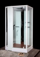 Душевая кабина Orans SR-89105LS белая, с хамамом и сиденьем