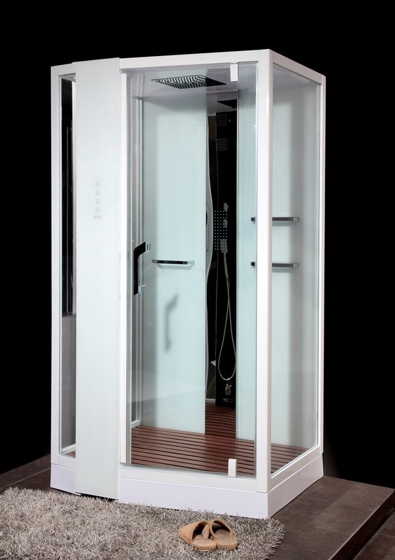 Душевая кабина Orans SR-89105LS белая, с хамамом и сиденьем