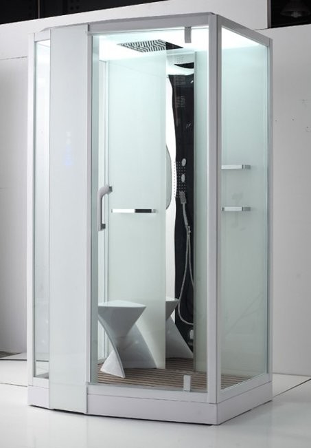 Душевая кабина Orans SR-89105LS белая, с хамамом и сиденьем