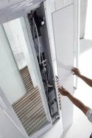 Душевая кабина Orans SR-89105LS белая, с хамамом и сиденьем