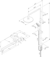 Душевая стойка AM.PM X-Joy F40885A94 со смесителем