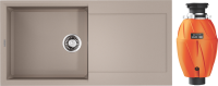 Комплект Мойка Omoikiri Sakaime 100-SA бежевая + Измельчитель Nagare 1000