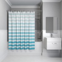 Штора для ванной IDDIS Base BR01P18i11 180х200, голубая