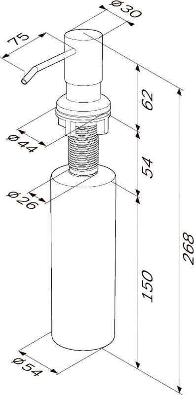 Дозатор для кухонной мойки AM.PM X-Joy A8437111 сатин