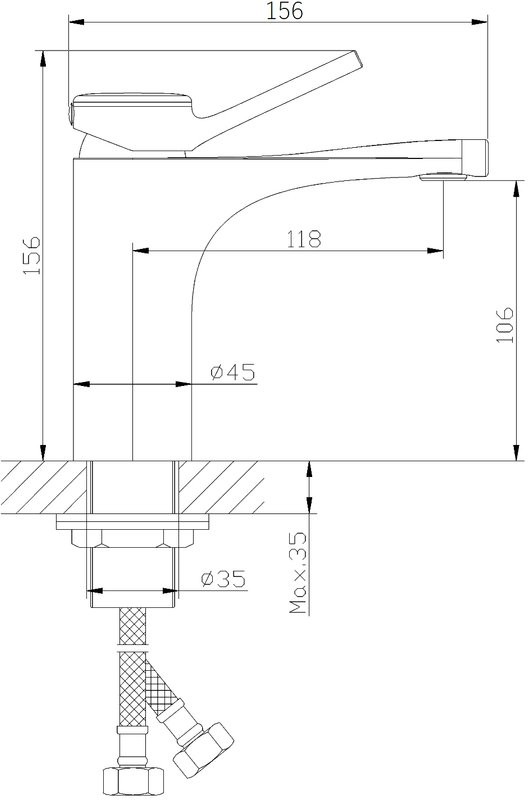 Смеситель для раковины Orange Organic M27-021cr хром