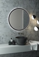 Зеркало круглое Art&Max Napoli 80 черное