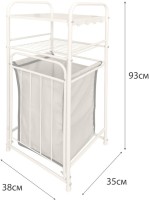 Полка-стеллаж Fixsen FX-530A 2-х ярусный с корзиной для белья