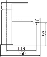 Смеситель для раковины Fashun A51102-7 черный Смеситель для раковины Fashun A51102-7 черный