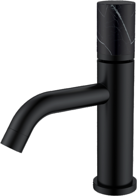 Смеситель для раковины Boheme Stick 121-B-MR-B черный, черный мрамор