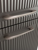 Шкаф-пенал для ванной BelBagno Due 40 подвесной, ручки сатиновый никель, оружейная сталь