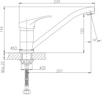 Смеситель для кухни Haiba HB13 HB4913 хром