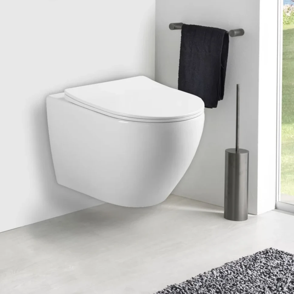 Комплект Унитаз подвесной Vincea Esse + Звукоизоляция Geberit + Инсталляция Duofix Delta 458.163.21.1 с кнопкой смыва, хром