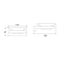 Мыльница Rose RG1803T пепельный Мыльница Rose RG1803T пепельный