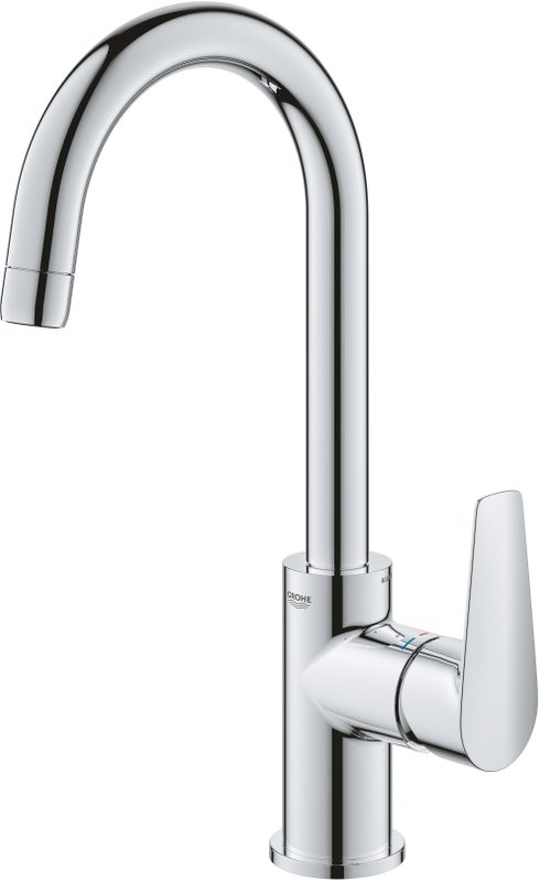 Смеситель для раковины Grohe BauEdge 23760001 с ограничителем температуры, хром