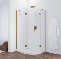 Душевой уголок Vegas Glass AFS-F 120*80 05 01 L профиль бронза, стекло прозрачное