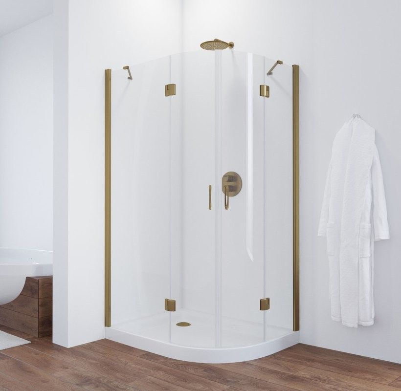 Душевой уголок Vegas Glass AFS-F 120*80 05 01 L профиль бронза, стекло прозрачное