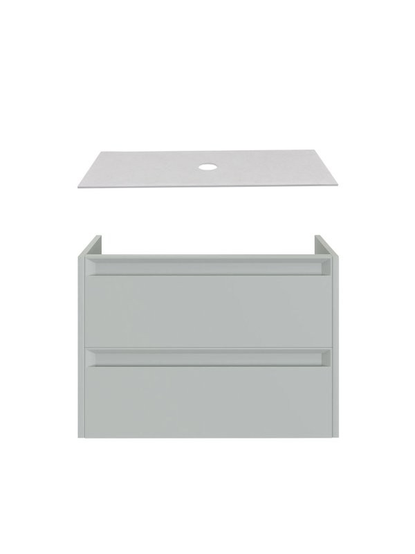 Тумба под раковину со столешницей Allen Brau Fantasy 2.0 80 матовый папирус, столешница бежевая