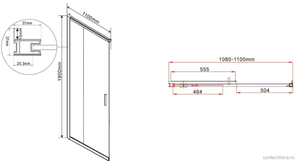 Душевой уголок Vincea Garda VSS-1G1111CLBN 110x110 см, профиль брашированный никель, стекло прозрачное