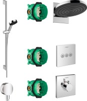 Душевой комплект Hansgrohe Pulsify Pulsify 24150000 + 24170000 + 26453000 + 15760000 + 15764000